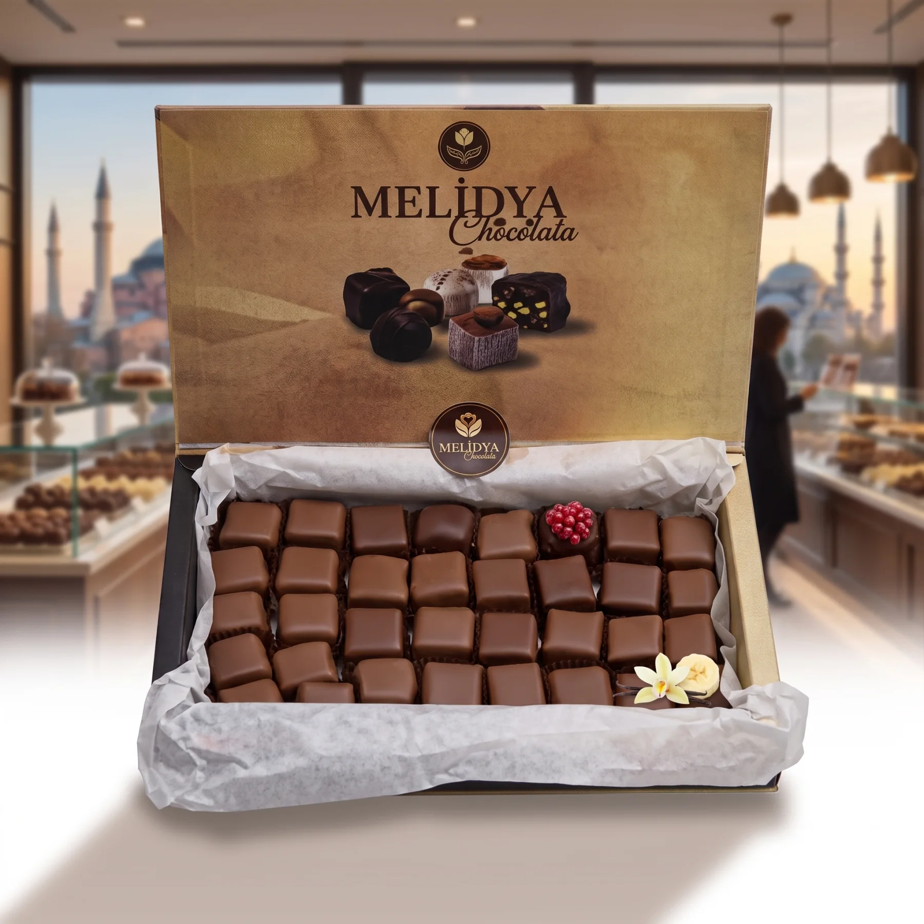 Antep Fıstıklı Çikolatalı Lokum